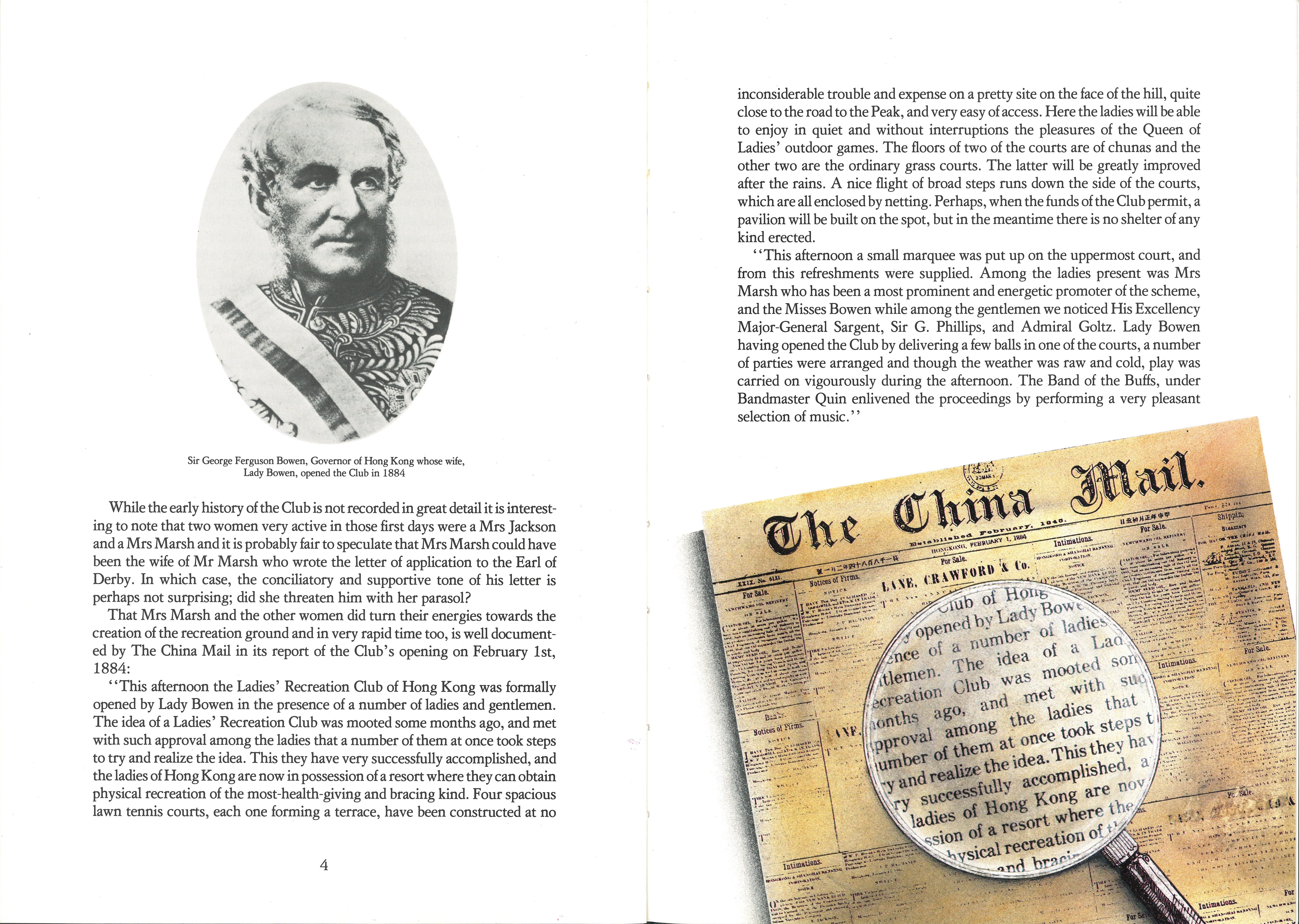 The LRC opened on 1 February, officiated by Lady Bowen, wife to Sir George Ferguson Bowen.